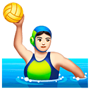 🤽🏻‍♀️ Emoji Wasserballspielerin: helle Hautfarbe WhatsApp 2.23.2.72.