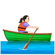 Emoji 🚣🏻‍♀️ Donna In Barca A Remi: Carnagione Chiara su WhatsApp 2.23.2.72.