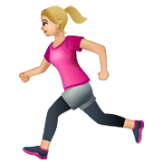 🏃🏼‍♀️ Emoji Mujer Corriendo: Tono De Piel Claro Medio en WhatsApp 2.23.2.72.