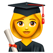 Emoji 👩‍🎓 Studentessa su WhatsApp 2.23.2.72.