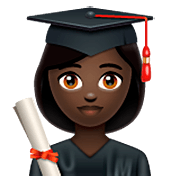 Emoji 👩🏿‍🎓 Studentessa: Carnagione Scura su WhatsApp 2.23.2.72.
