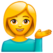 Emoji 💁‍♀️ Donna Con Suggerimento su WhatsApp 2.23.2.72.