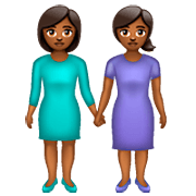 Emoji 👭🏾 Due Donne Che Si Tengono Per Mano: Carnagione Abbastanza Scura su WhatsApp 2.23.2.72.