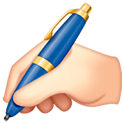 ✍🏻 Emoji Escrevendo à Mão: Pele Clara na WhatsApp 2.23.2.72.